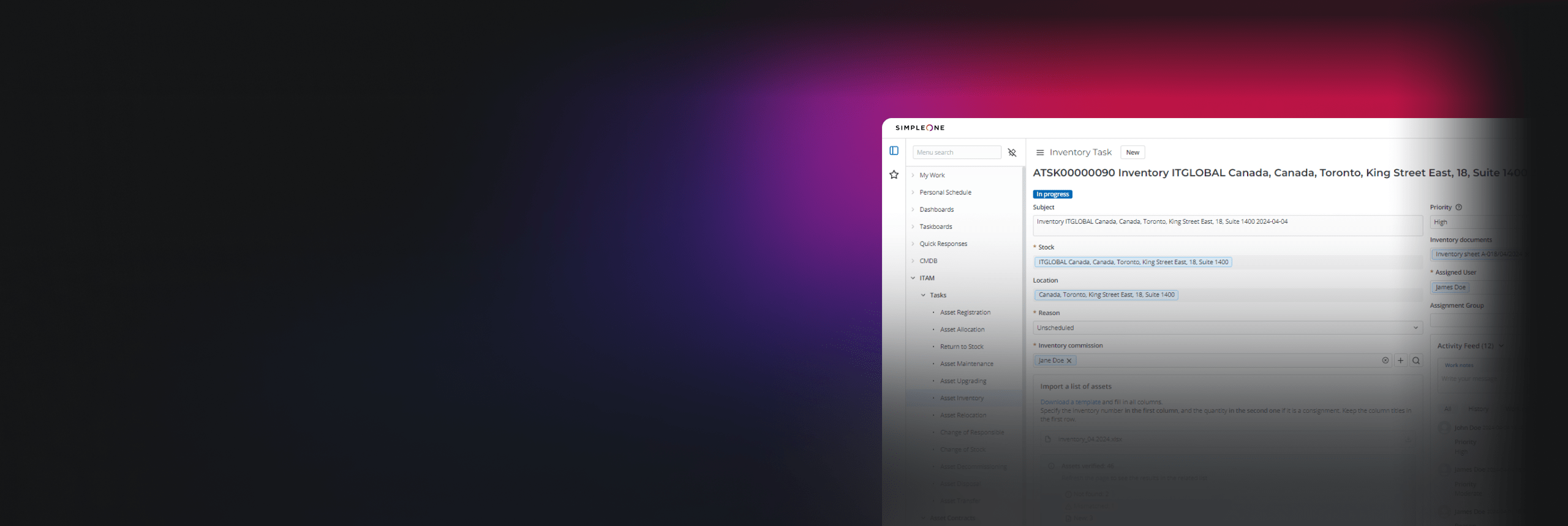 SimpleOne ITAM — optimize accounting and work with the company's IT assets and simplify the creation of reports and control of IT expenses